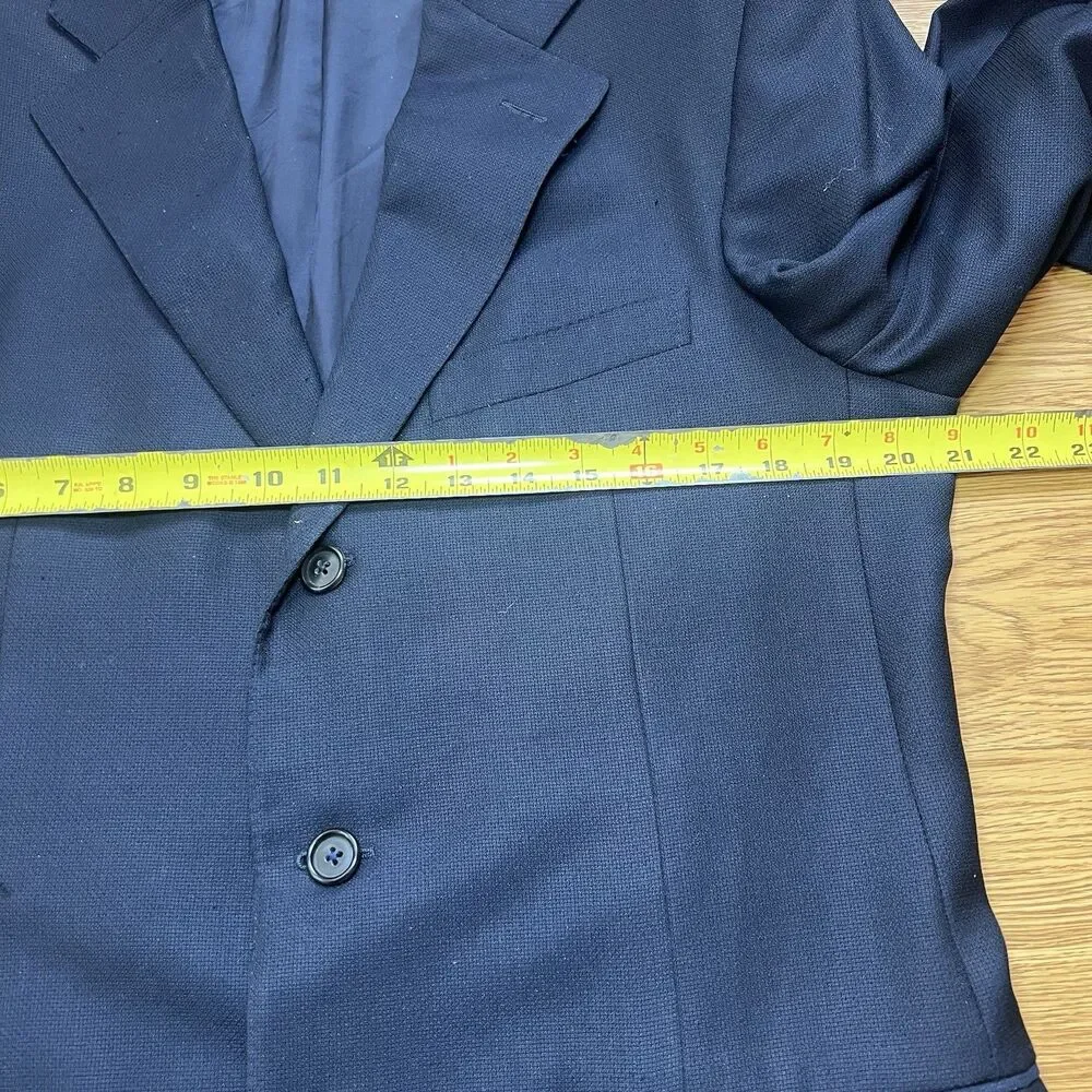 Ermenegildo Zegna High Performance Blazer Mens 40R Wool Jacket Navy Blue